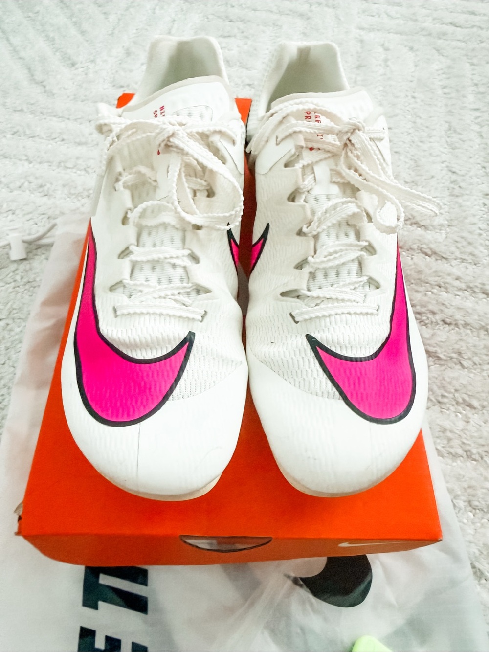 Nike Zoom Rival Sprint Track Shoes Sail/Fierce Pink - W Size 8 M Size 6.5 - Picture 7 of 8